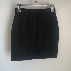 NWT DKNY Black Wool Mini Skirt